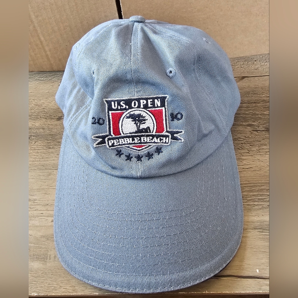 U.S. Open 2010 Pebble Beach Golf Hat Cap‎ Strapback Gray Red USGA Mens
